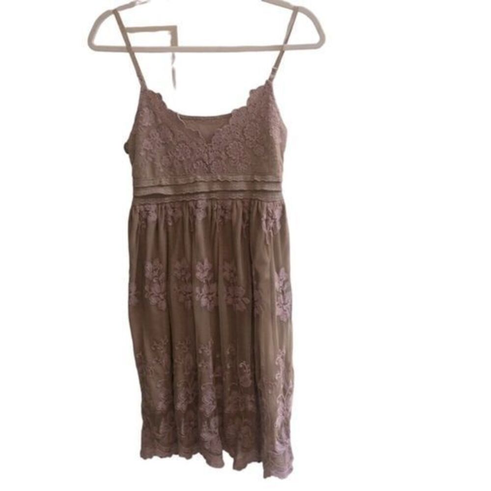 Sheer Floral Lace Midi Slip Dress Size Medium - Picture 1 of 5
